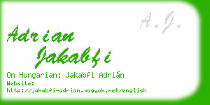 adrian jakabfi business card